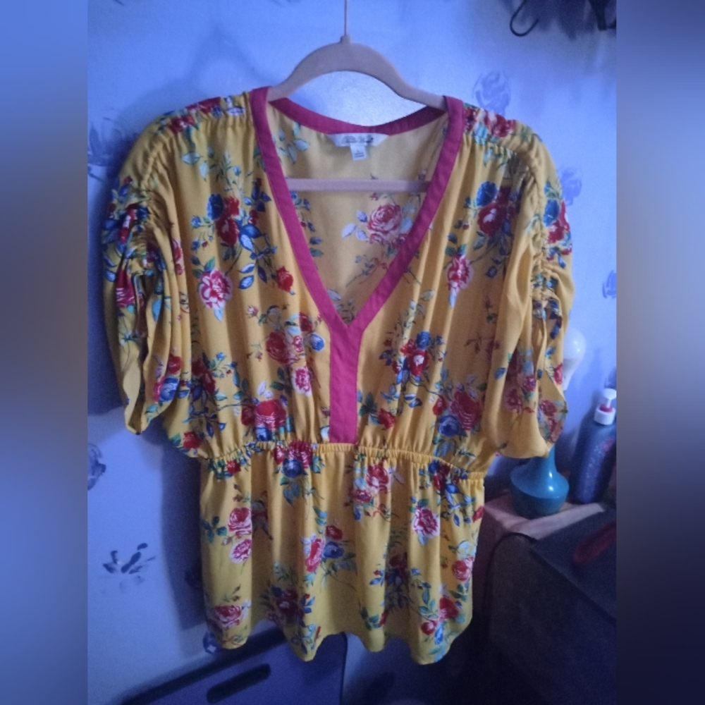 The Pioneer Woman Yellow Floral Top